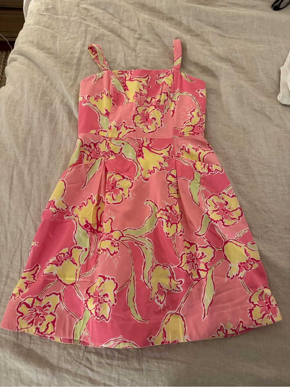 Vintage Lilly Pulitzer Pink Floral A-Line Sundress